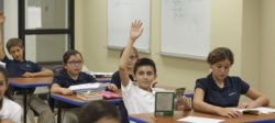 Learners ask questions in class